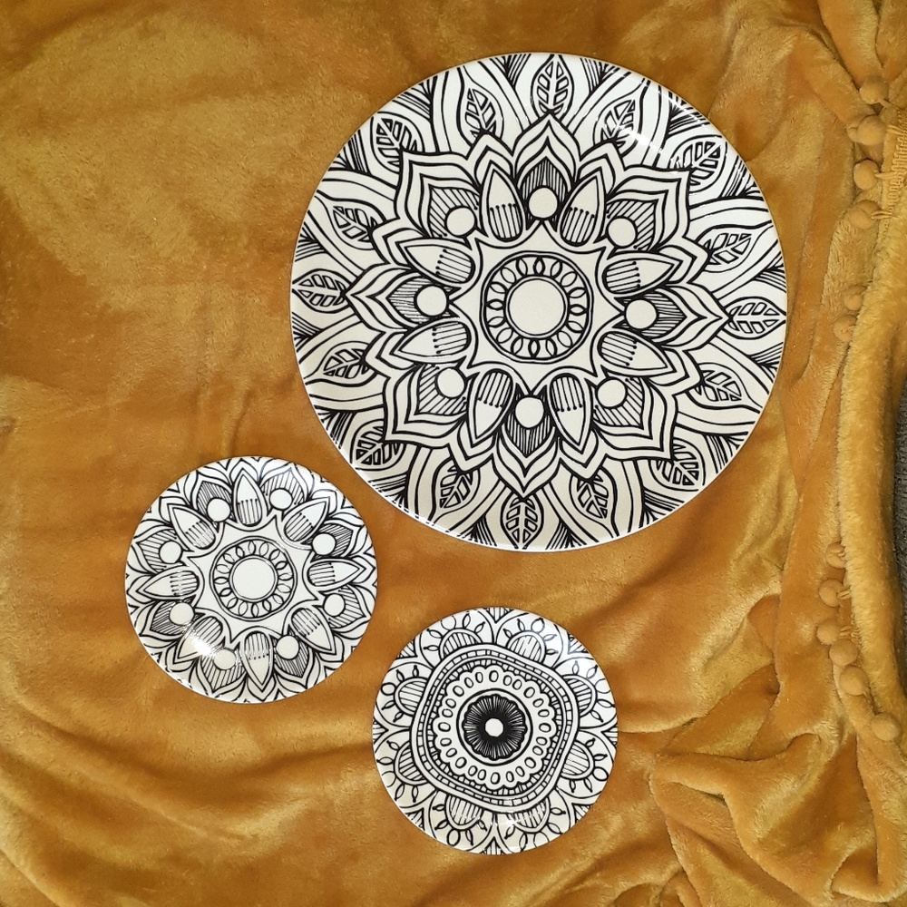 Cypress Home Mandala Platter and Dessert Plates